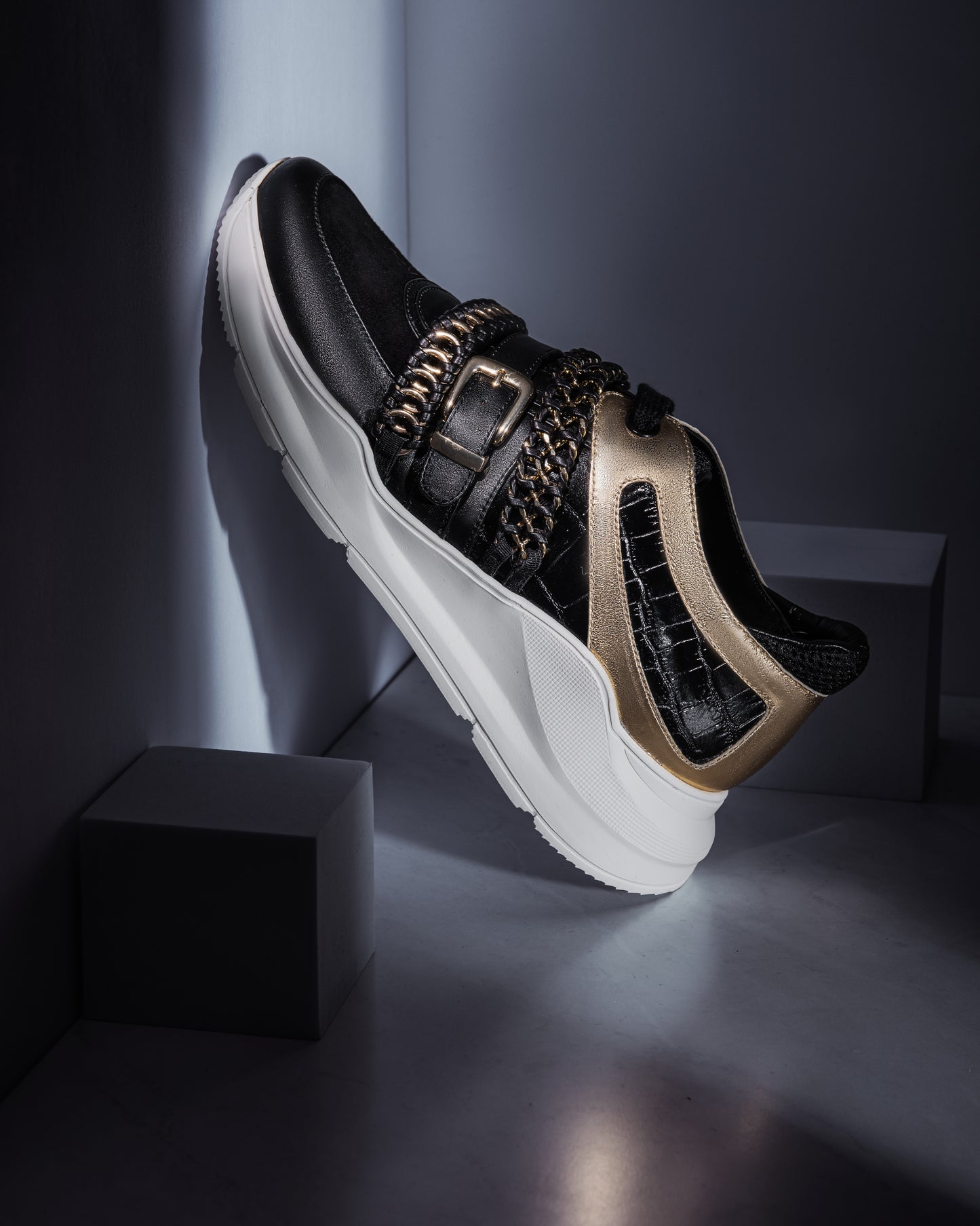 Together We Can Sneaker (Black & Gold)