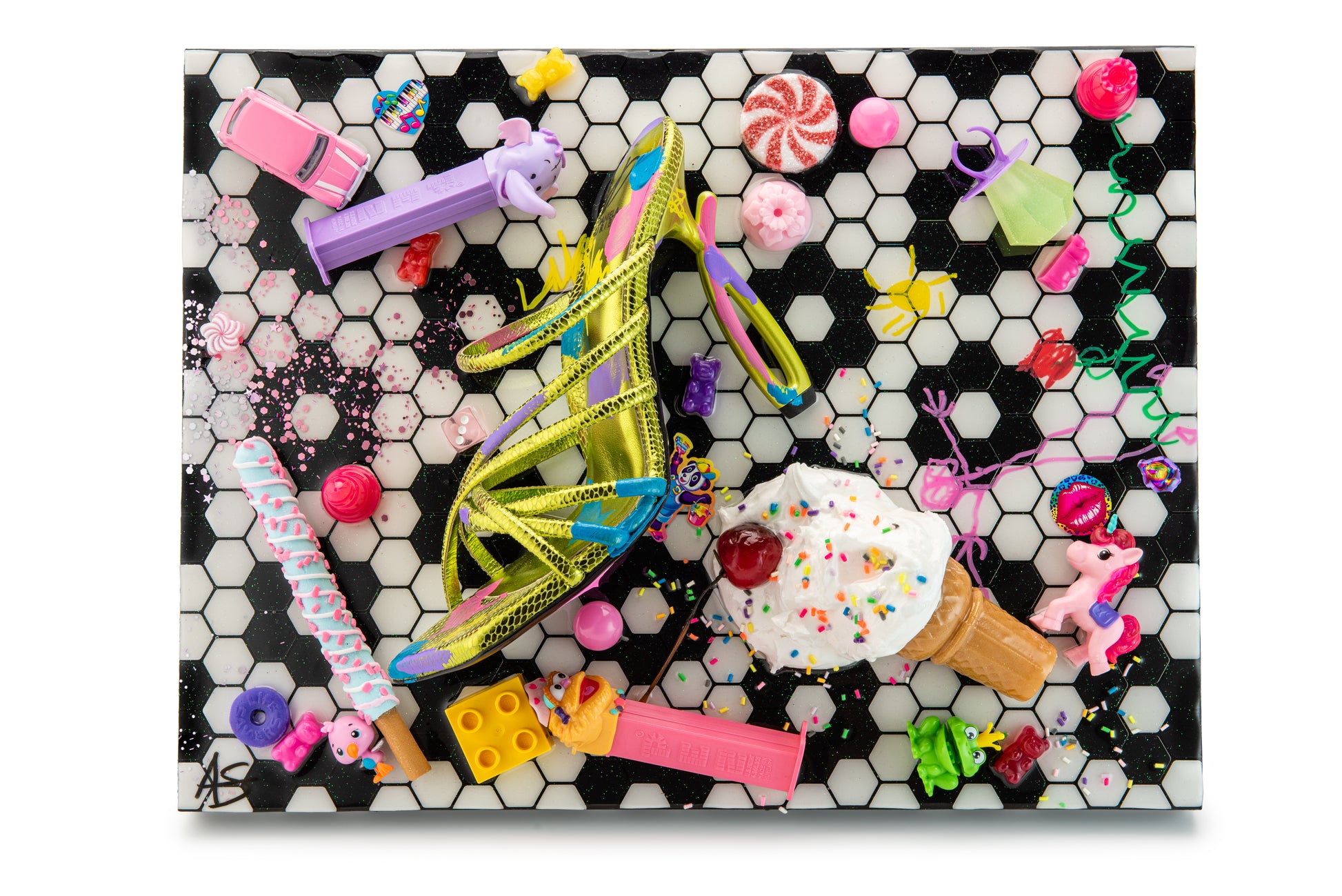 Amy Shekhter Artwork. Art Basel week 2022. Fashion and art